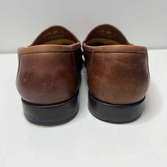 Florsheim Dress Shoes Brown Woven Leather Penny Loafers Slip On Mens Size 9 EEE - Picture 4 of 11